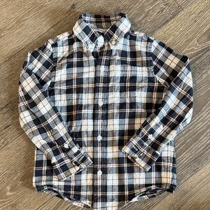 Janie and Jack Black and White Plaid Button Down Shirt